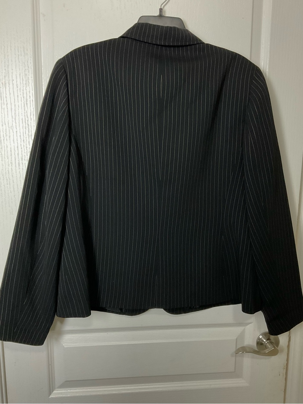 Style & Co Black Pinstripe Blazer Jacket Size 18 Career Office - Picture 3 of 10